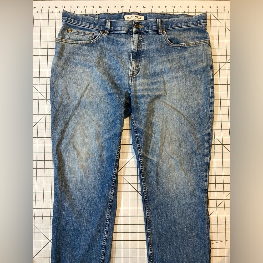 Jos A Bank 1905 Men’s Size 38/30 Tailored Fit Stretch Cotton Denim Blue Jeans‎ - Picture 3 of 7